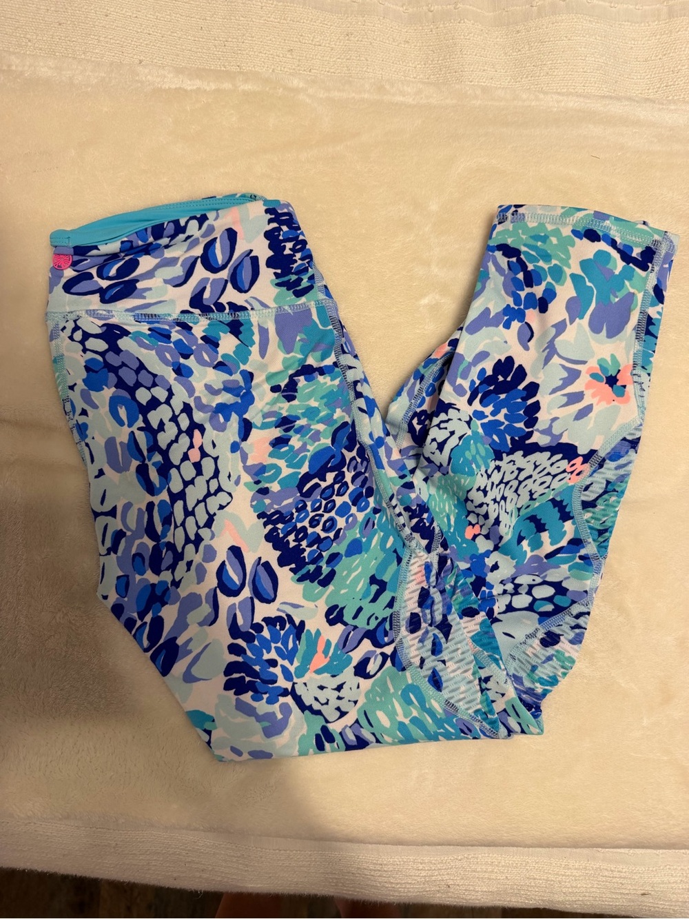 Lilly Pulitzer Multicolor Blue Floral Leggings
